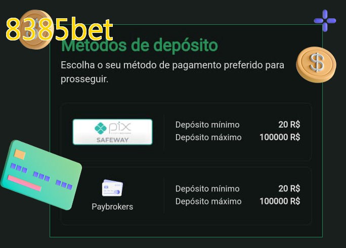 O cassino 8385betbet oferece uma grande variedade de métodos de pagamento